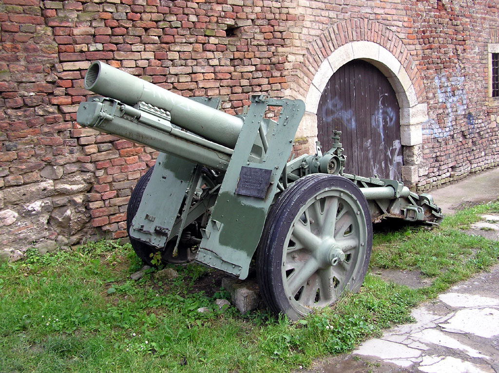 German heavy infantry gun SiG 33, Belgrade Military Museum, Serbia.