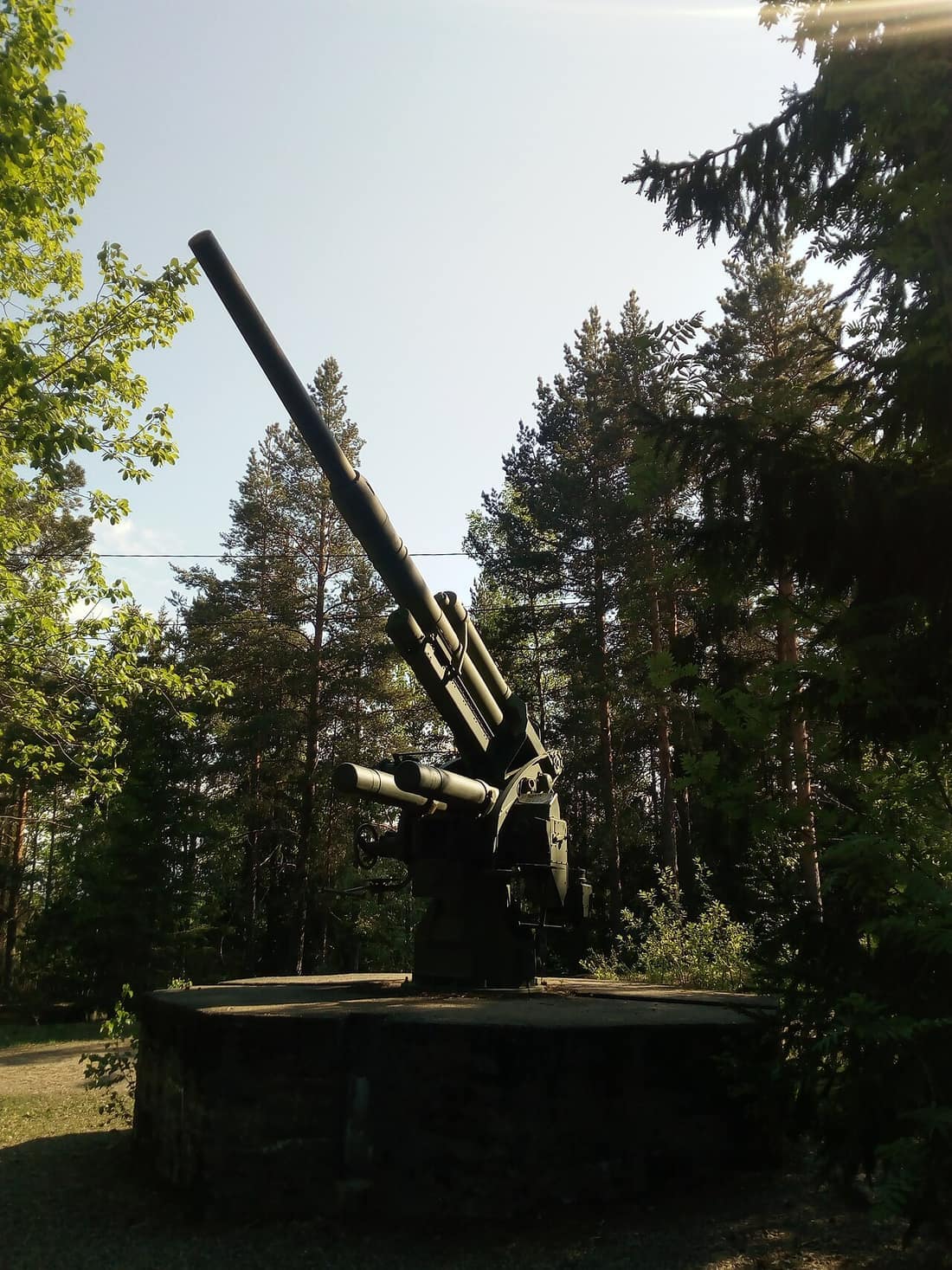 Anti-Aircraft and anti-tank artillery gun in Tampere, Finland