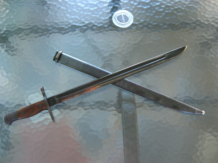 This is a full view of the Type 99 Arisaka's bayonet