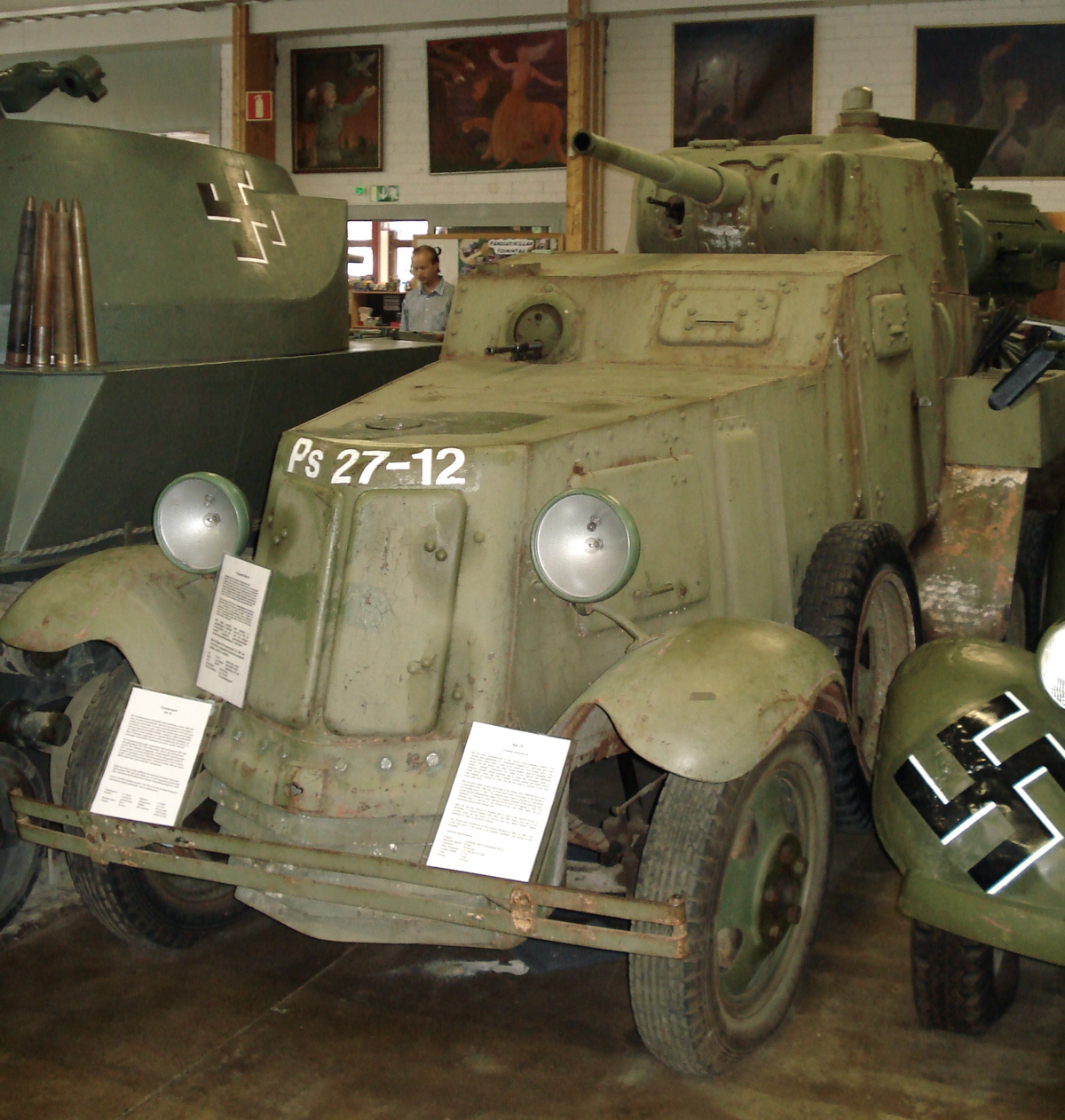 Soviet BA-10M armored car, displayed in Finnish Tank Museum (Panssarimuseo) in Parola.
