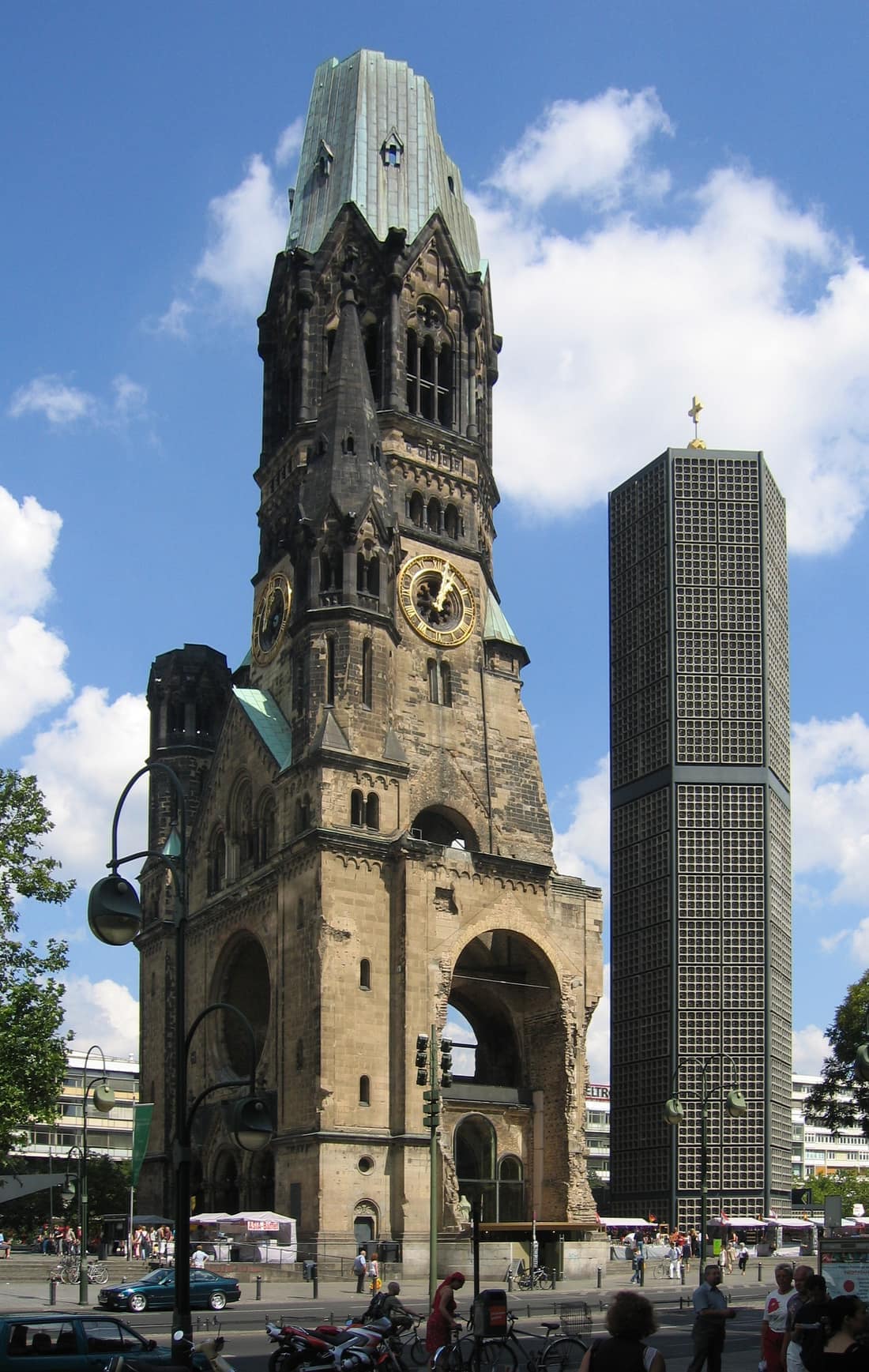 The Kaiser Wilhelm Memorial Church in Berlin-Charlottenburg, Germany.