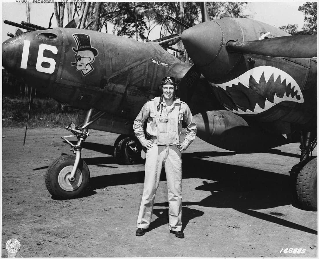 Scope and content: One of the U.S. Army Air Force Aces is Captain Robert L. Faurot, of Cape Girardeau, Mo. who has shot down two Japanese Zeros. New Guinea. General notes: Capt. Robert L. Faurot served with the 39th Figh