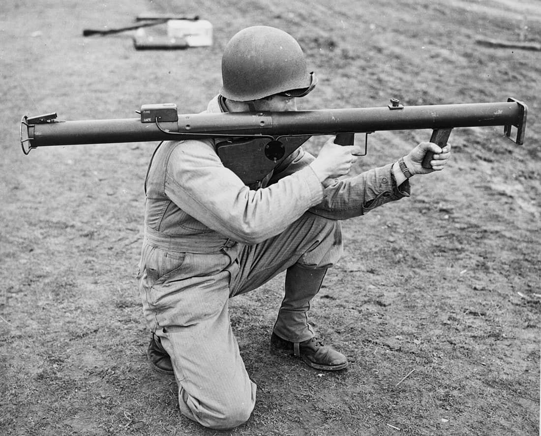 Soldier holding an M1 "Bazooka".