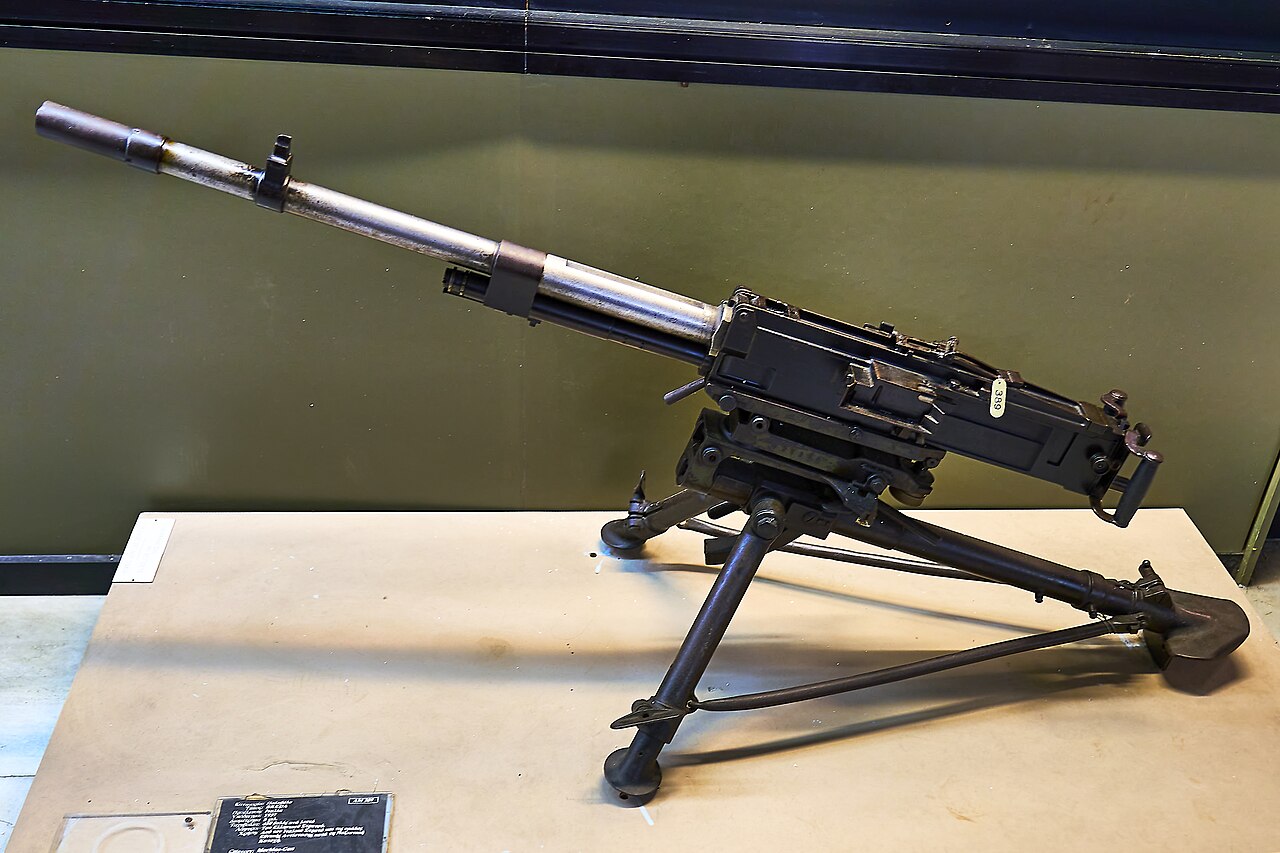 Category: Machine-Gun Type: BREDA Origin: Italy Model: 1937 Calibre: 8mm Rate of Fire: 450 r.p.m. Loot: Loot of the Greek Army. Use: By the Italian Army and by the Greek groups of National Resistance against the Occupati