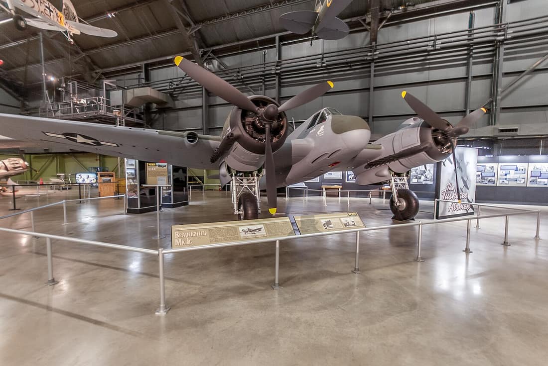 Beaufighter Mk Ic A19-43 – On public display at the National Museum of the United States Air Force, Dayton, Ohio since October 2006. Although flown in combat in the south-west Pacific by 31 Squadron Royal Australian Air 