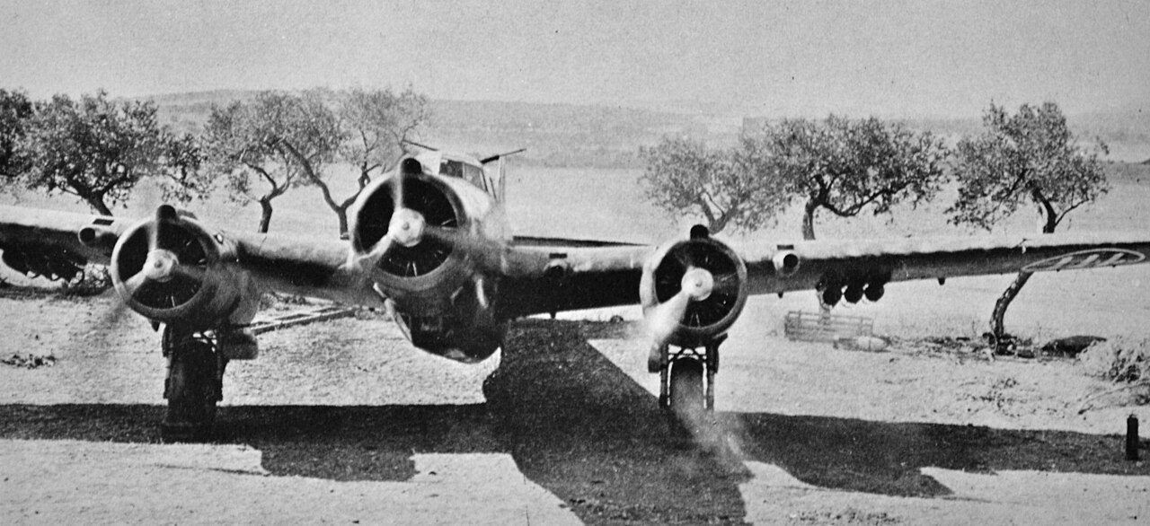 A CANT Z.1007 bis bomber of the Italian Regia Aeronautica getting ready for a bombing mission over Malta; the photograph was taken in Sicily in 1941.