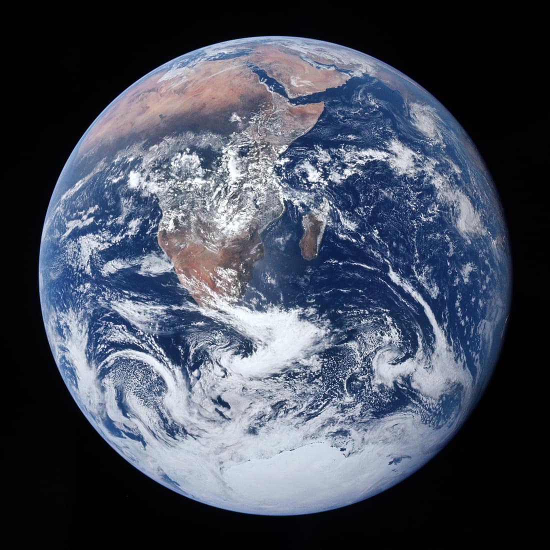 The Blue Marble, by Apollo 17, AS17-148-22727.