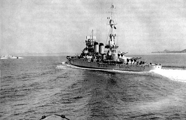 Rear view of Conte di Cavour, 5 May 1938