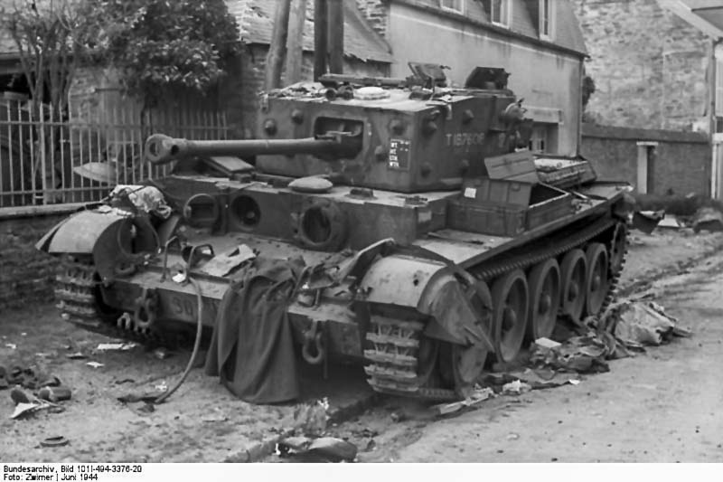 Villers-Bocage, zerstörter Cromwell-Panzer