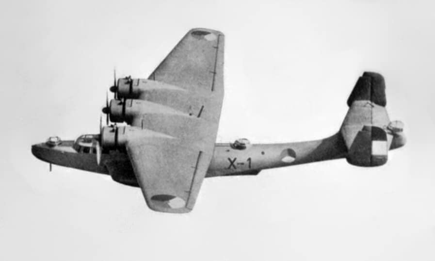 A Dutch Dornier Do 24K-1 flying-boat (s/n X-1, c/n 761) in flight. "X-1" was the first Do 24 ordered by the Marineluchtvaartdienst (Netherlands Naval Aviation Service). It was delivered on 3 July 1937 and finally lost on