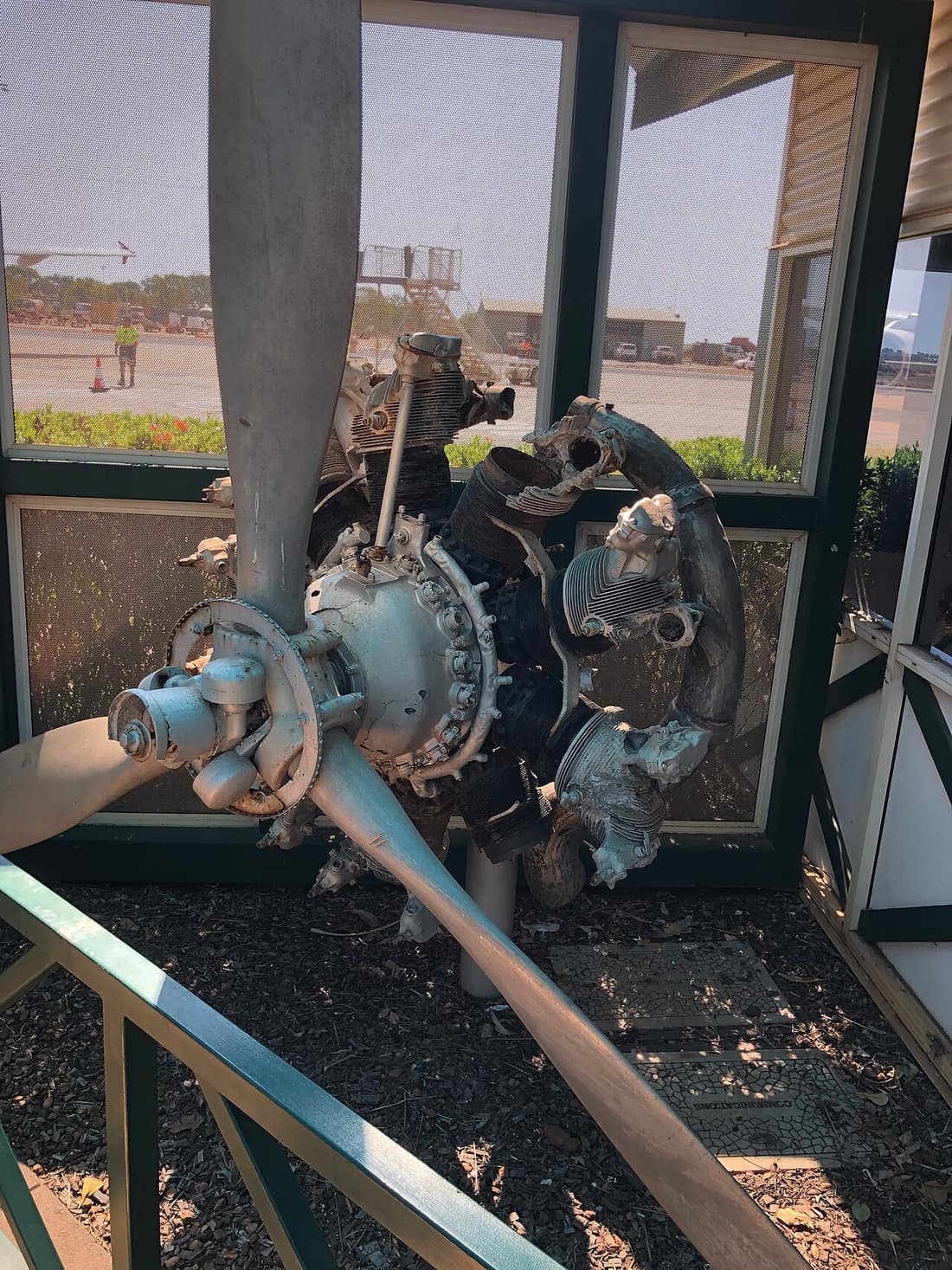 The remains of one of the engines from a Dornier DO24K flying boat that was destroyed by an attack of 9 Japanese Zeros in Roebuck Bay and Broome Airport on 3rd March 1942.