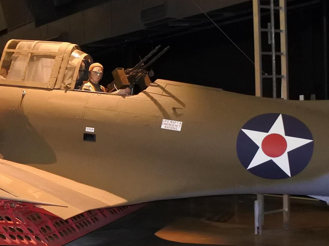 A-24 rear gunner position; the National Museum of the United States Air Force.