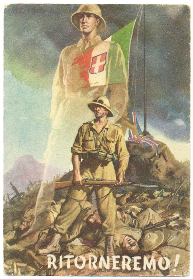 Image (improved with my software) of mountain fightings in Ethiopia in 1941 (after italian conquest in 1936). Public Domain because more than 70 years old.