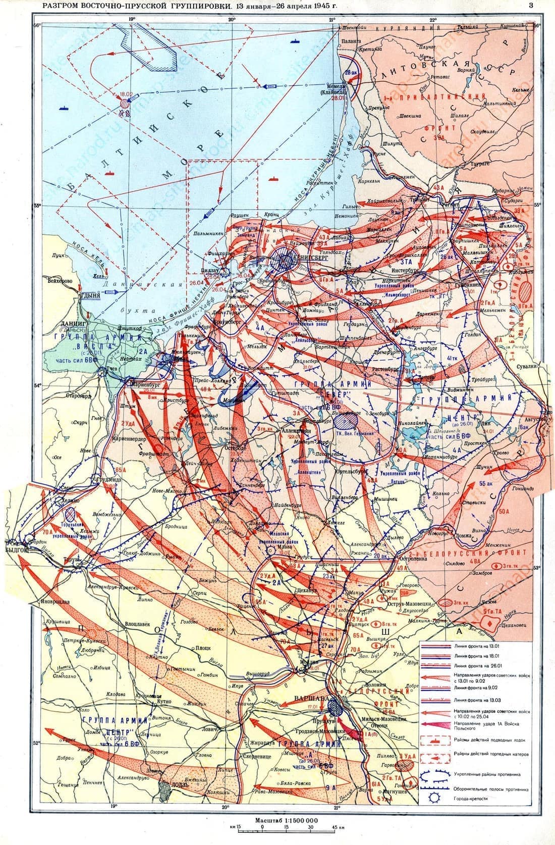 Map of the East Prussian offensive