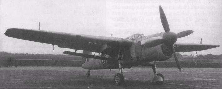 Fairey Barracuda Mk. V torpedo- and dive bomber around 1943 - the caption says Mark III, but this is a Mark V for the following reasons; - squared off wing tips - fillet at the bottom of the vertical fin can just be seen