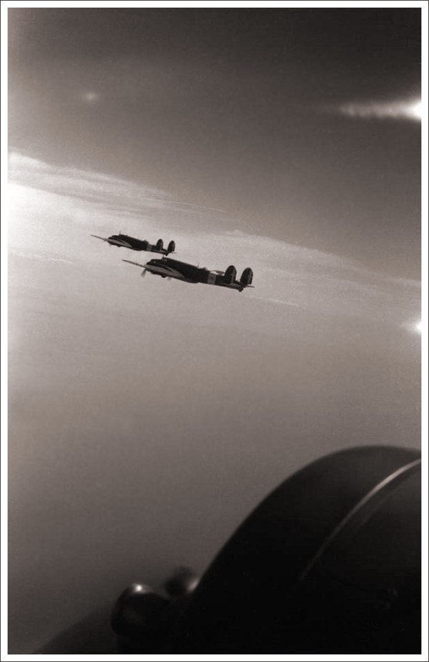 Fiat Br.20s in flight over Yugoslavia;