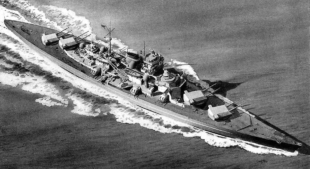 Battleship Tirpitz, A503 FM30-50 booklet for identification of ships, published by the Division of Naval Intelligence of the Navy Department of the United States.