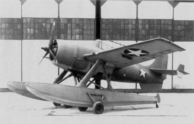 The Grumman F4F-3S Wildcatfish (or Wild Catfish), BuNo 4038. This floatplane version of the F4F-3 was developed for use at forward island bases in the Pacific, before the construction of airfields. It was inspired by app