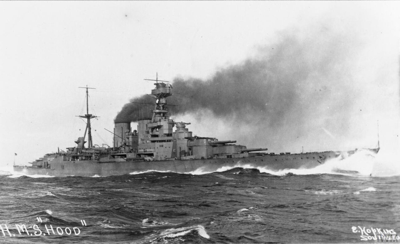 Battlecruiser HMS Hood Photographed by Ernest Hopkins of Southsea The Royal Navy in the First World War