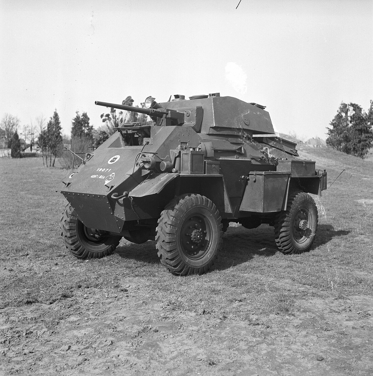 Een Humber Mk IV pantserauto.