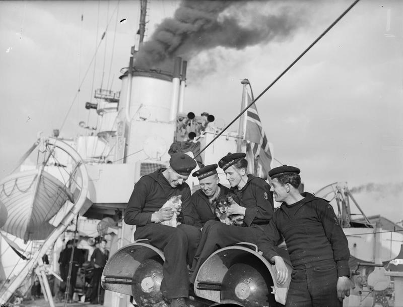 The Norwegian Navy. 27 February 1943, on Board HMS Eskdale, a British Hunt Class Destroyer Loaned To the Norwegian Navy. Norway With Its Long Sea Tradition Has Many of Her Sons Fighting Alongside the Allies in the Battle