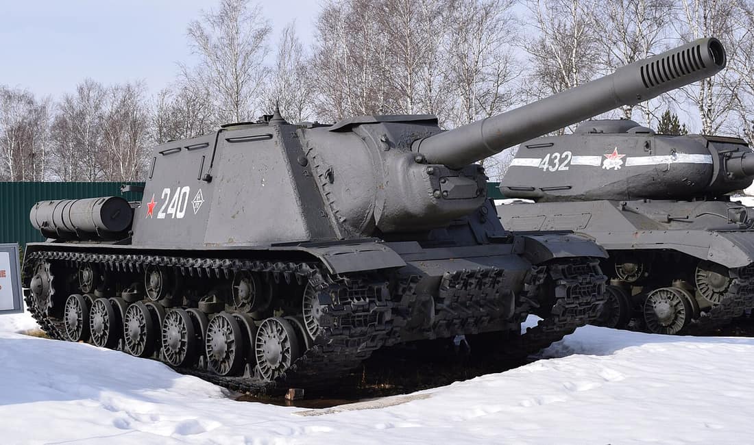 ISU-152 tank in Kubinka Tank Museum, Russia Moscow