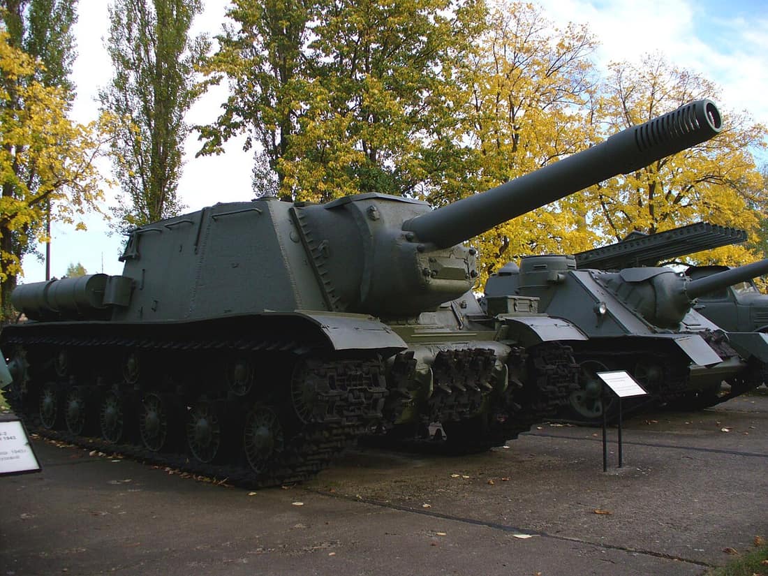 ISU-152, Russian self-propelled gun during WW 2. On display in Berlin-Karlshorst