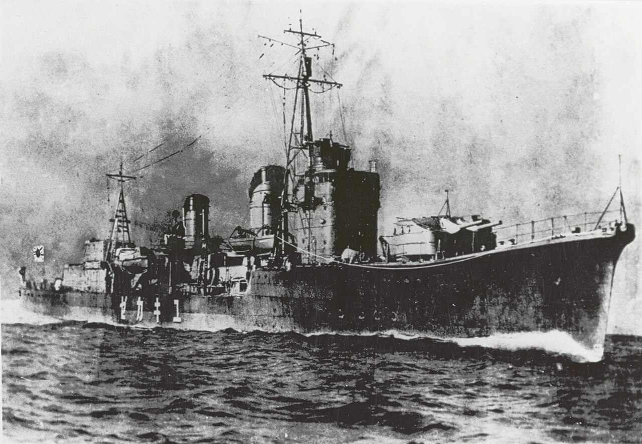 Removed caption read: Photo # NH 73052 Japanese destroyer Yukikaze underway, January 1940 Yukikaze (Japanese destroyer, 1940) Underway off Sasebo, Japan, in January 1940. U.S. Naval Historical Center Photograph. Donation