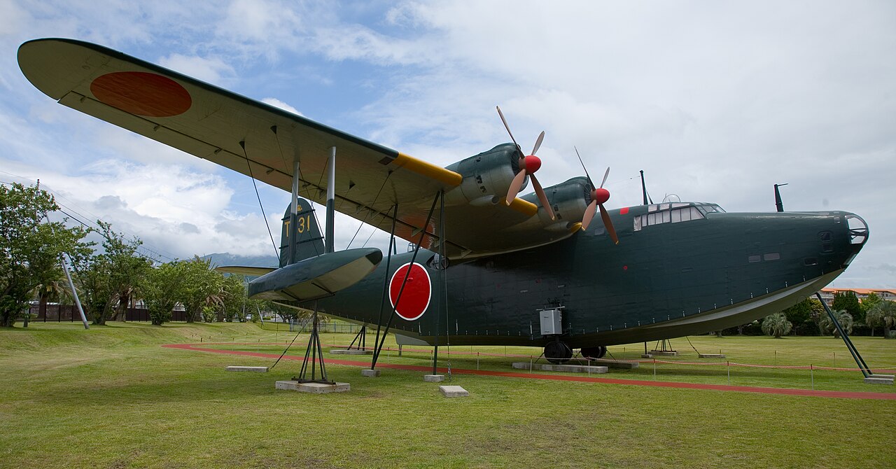 A Kawanishi H8K2 Type 2 flying boat at Kanoya Museum in Japan. It was codenamed Emily by allied forces. This example is manufacture No.426.