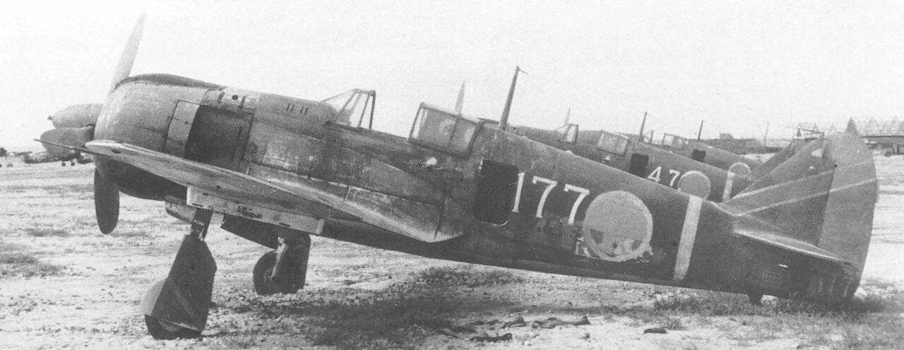 Kawasaki Ki-100-I-Ko Army Fighter Type 5 Mark 1a of 59th Sentai 2nd Chutai in August 1945 in Japan