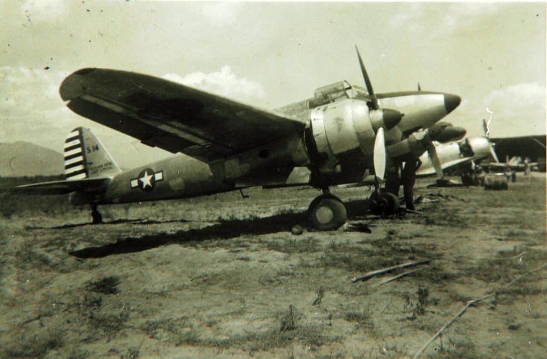 A Kawasaki Ki-45 "Nick" fighter painted in U.S. Army Air Forces markings following the surrender of Japan.