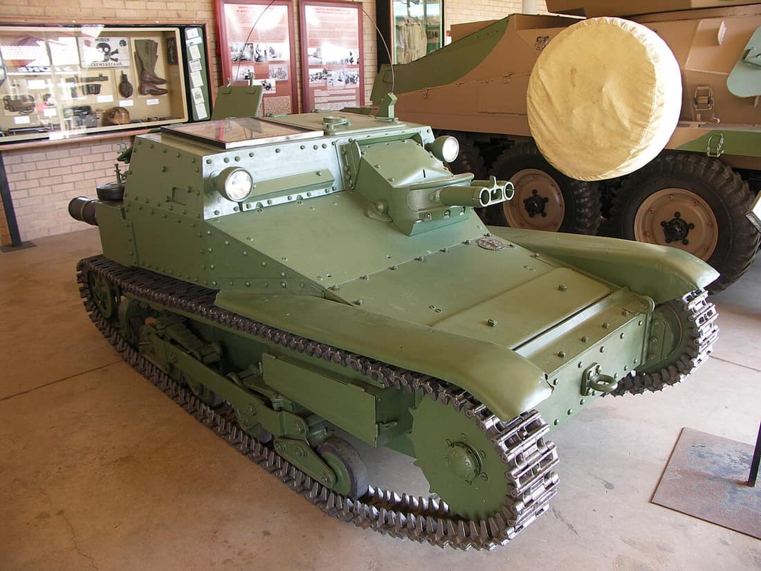 An Italian Carro Leggero 3/35 (L3/35) Light Tank Photo taken at the South African Museum of Military History