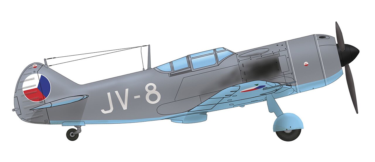 Lavochkin La-7 of the 2nd flight, 1st fighter air regiment, 4. air division Czechoslovak Air Force, 1947