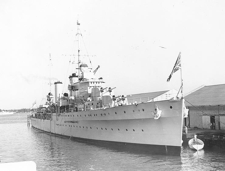 HMS Apollo at en:Miami, en:Florida, en:1 February prior to her transfer to the RAN as HMAS Hobart.