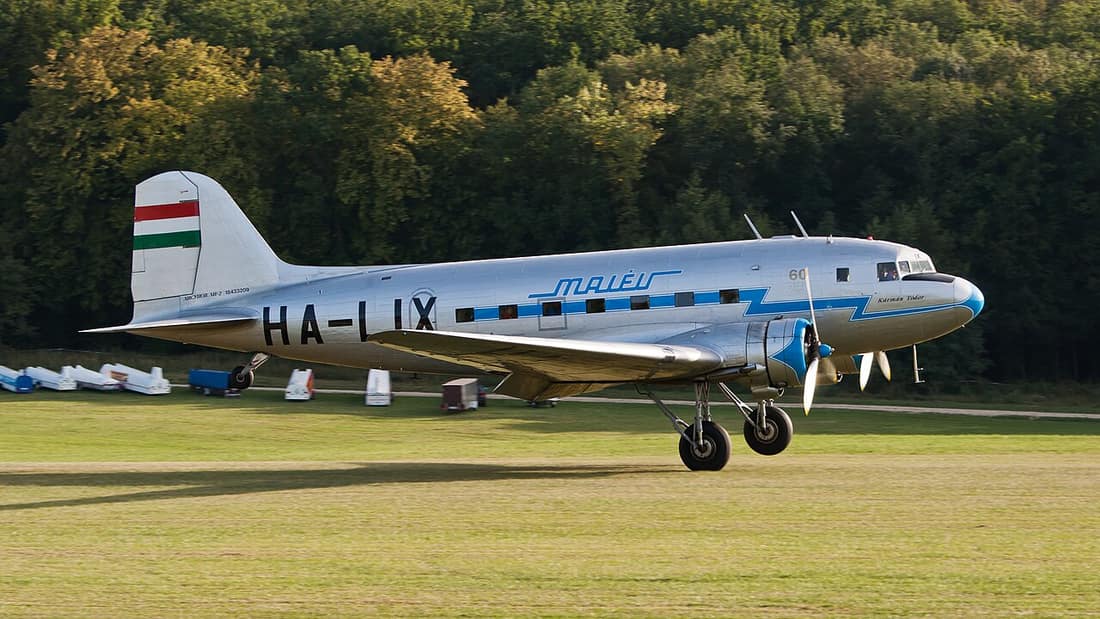Malev - Hungarian Airlines (Gold Timer Foundation) Lisunov Li-2T (reg. HA-LIX, cn 18433209) at "Oldtimer Fliegertreffen Hahnweide 2011" (EDST).