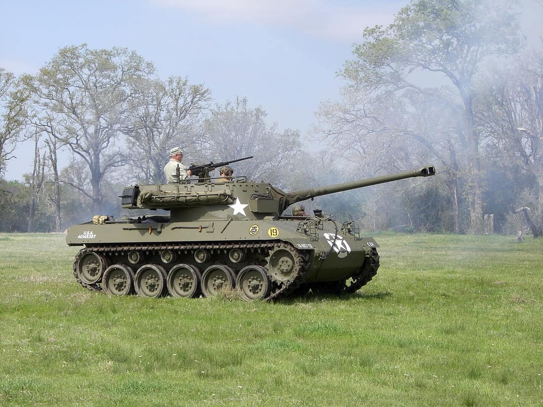 This is a privately-owned M18 Hellcat, in reasonable operating condition. I took this photograph at the Museum of the American GI 2007 open house/reenactment.