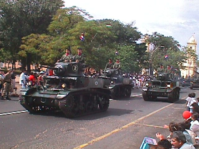 The last M3 Stuart tanks in active service.