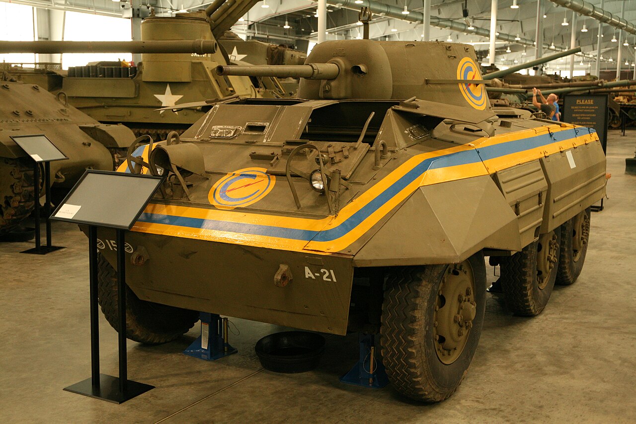 M8 Greyhound at the U.S. Army Armor &amp; Cavalry Collection, Fort Benning, 2023