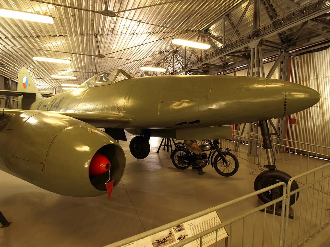 Avia S-92 V-34 (Czechoslovak-made Messerschmitt Me 262A), Kbely museum, Prague, Czech Republic. Photograph taken without a tripod (was not allowed!).