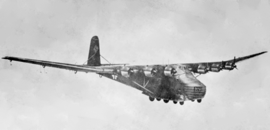 A Messerschmitt Me 323 "Gigant" in flight.
