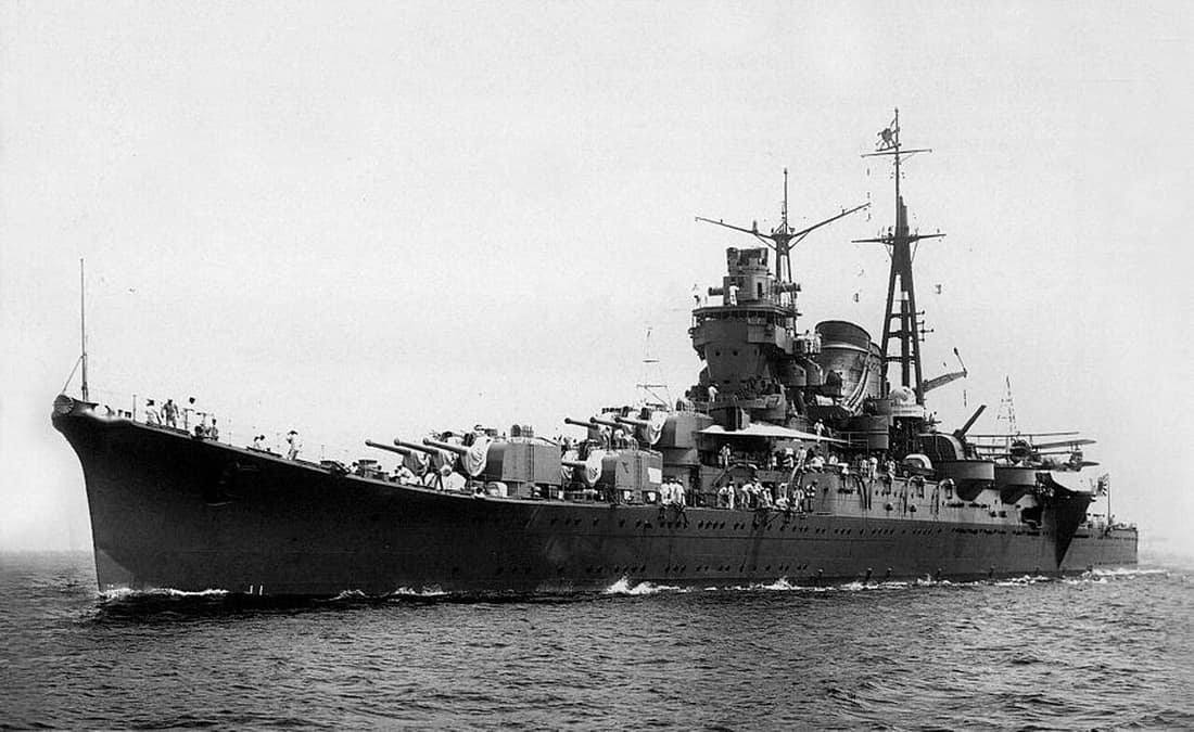 Japanese cruiser Mogami after the comission, july 1935.
