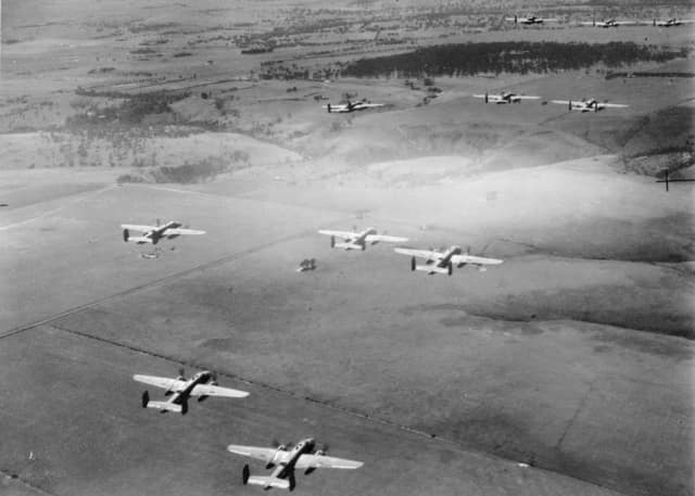 Sourced from: http://www.awm.gov.au/database/collection.asp Copyright: The AWM record for this photo states that the copyright status is 'clear'. The photo was taken in 1942. AWM Caption: ACT, 1942. A formation of North 