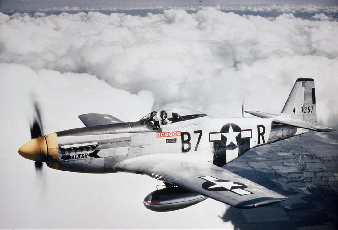 P-51D-5NA Mustang 44-13357; Lt Vernon Richards, Tika IV 8th AF / 374th FS / 361s t FG. Was later assigned to Lt. Alfred B Cook Jr who renamed it Sailor Girl Shirl - KIA 16 Nov 44 - crashed near Little Walden.