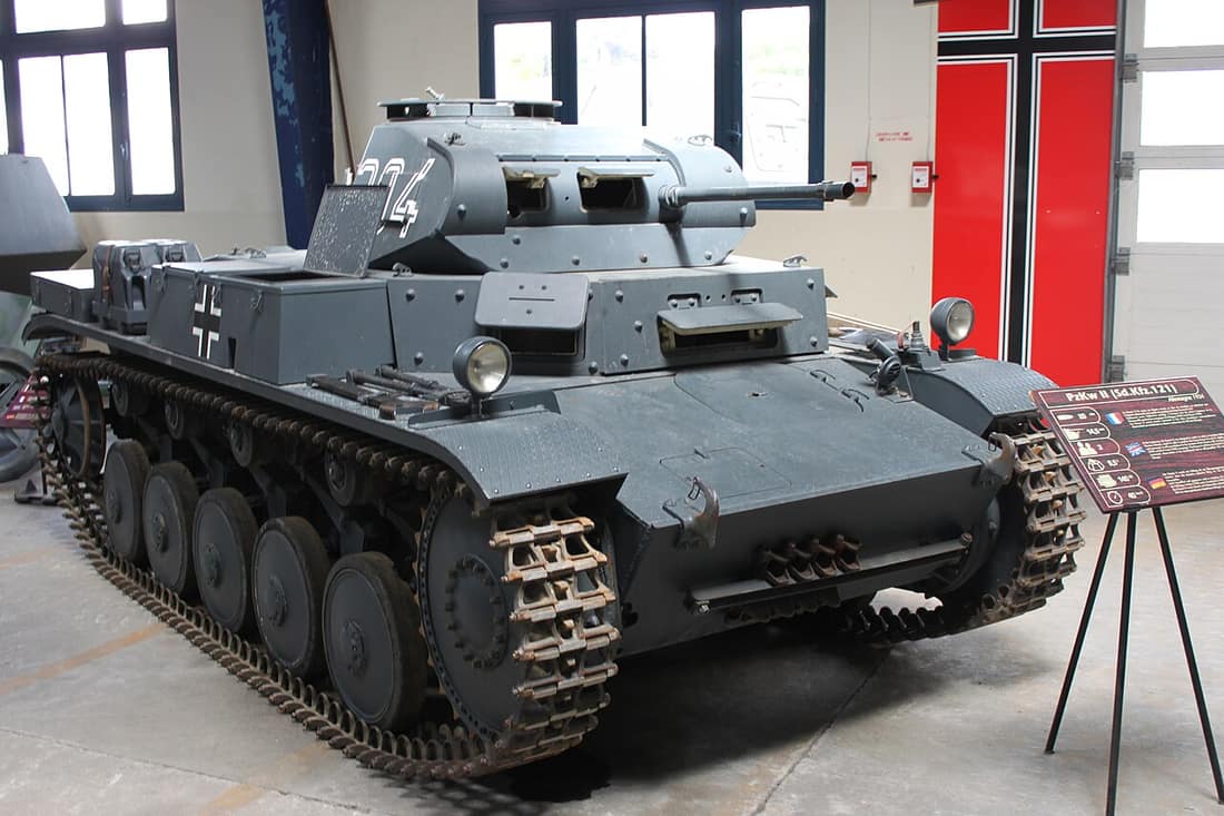 German Panzer II (WW II) at the Musée des Blindés in Saumur (France)