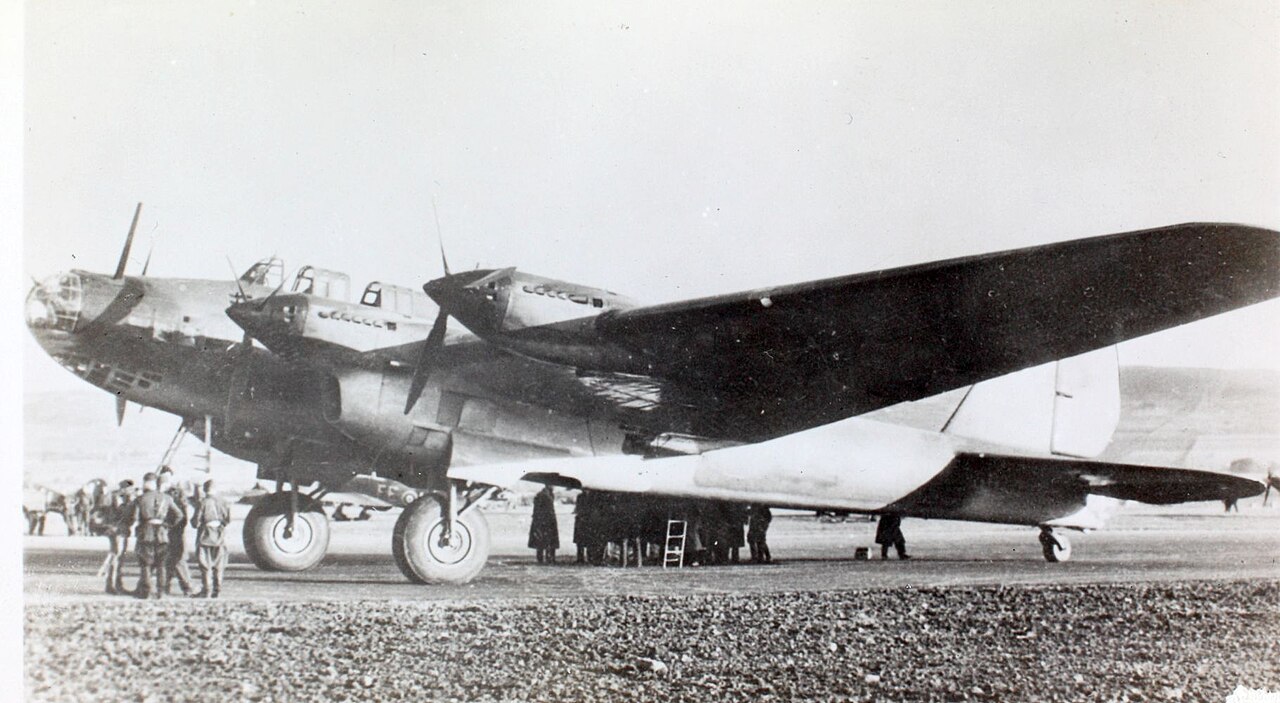 Catalog #: 15_002207 Title: Tupolev TB-7 (Ant-42, Pe-8) Date: 1942 ADDITIONAL INFORMATION: Leuchars, Scottland Collection: Charles M. Daniels Collection Photo Album Name: Soviet Aircraft Page #: 3 Tags: Soviet Aircraft, 