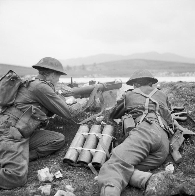 A PIAT (Projectile Infantry Anti-Tank) in action at a firing range in Tunisia, 19 February 1943. A PIAT in action at a firing range in Tunisia, 19 February 1943.