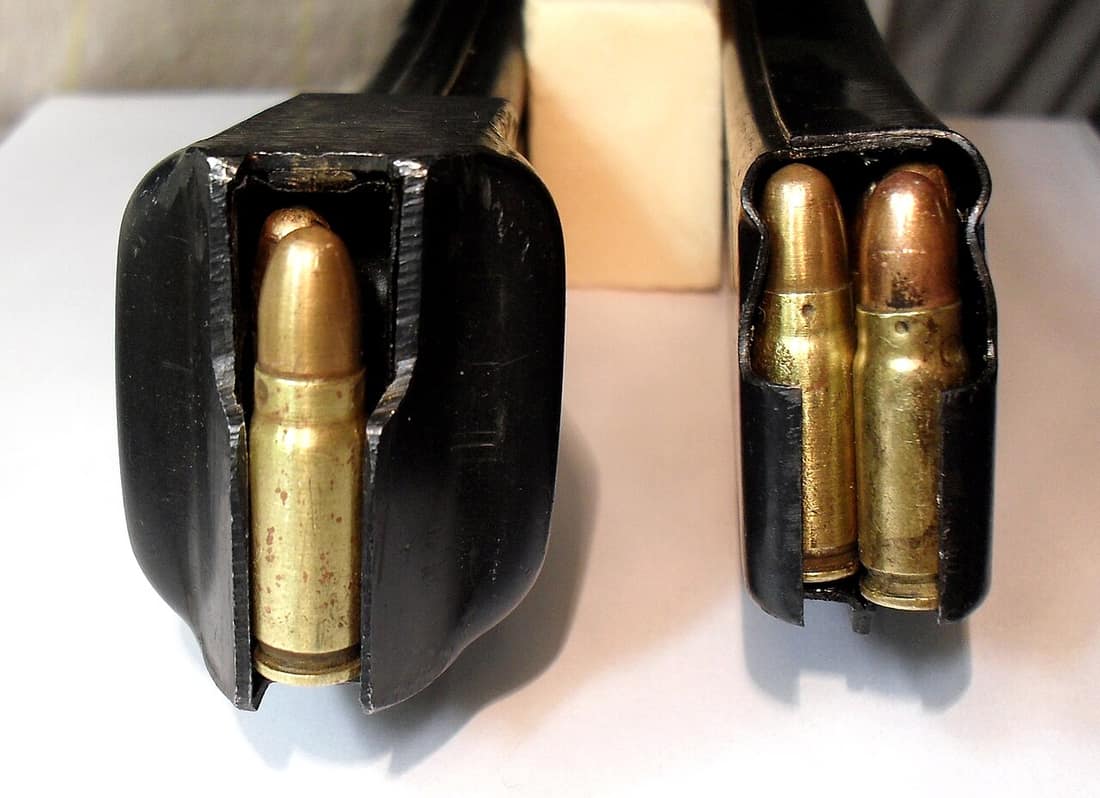 Comparison of magazines of PPSh and PPS submachine guns.