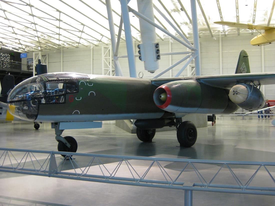 Arado Ar 234 140312 on display at the Steven F. Udvar-Hazy Center in October 2009