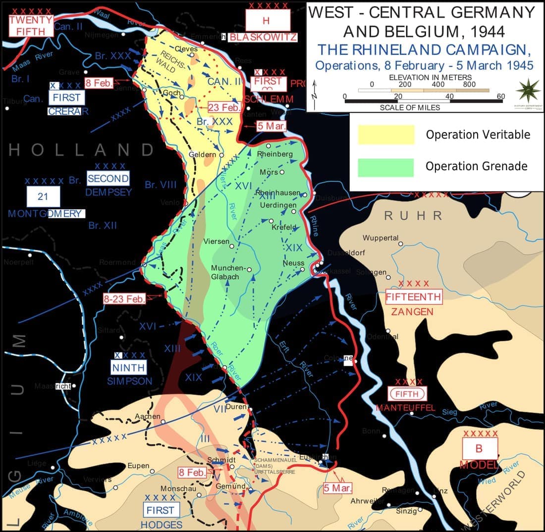 WWII Rhineland Campaign - 8 Feb - 5 March 1945