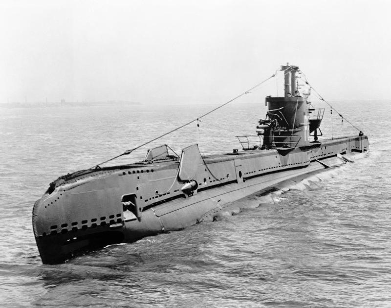 British S class submarine HMSM STONEHENGE underway.